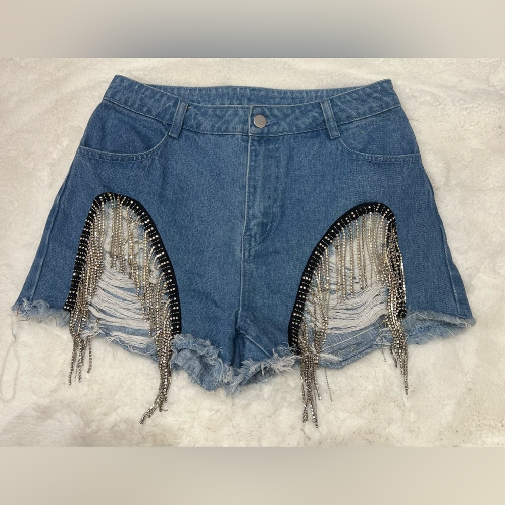 Rhinestone Jean shorts